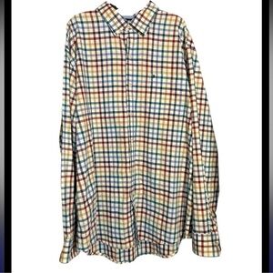 IZOD button front colorful check shirt size XL Men's  Plaid Shirt